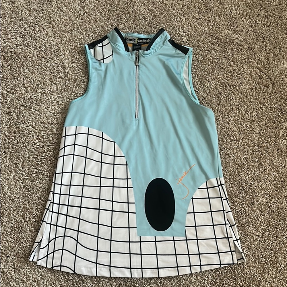 Jamie Sadock Blue and White Tank Top